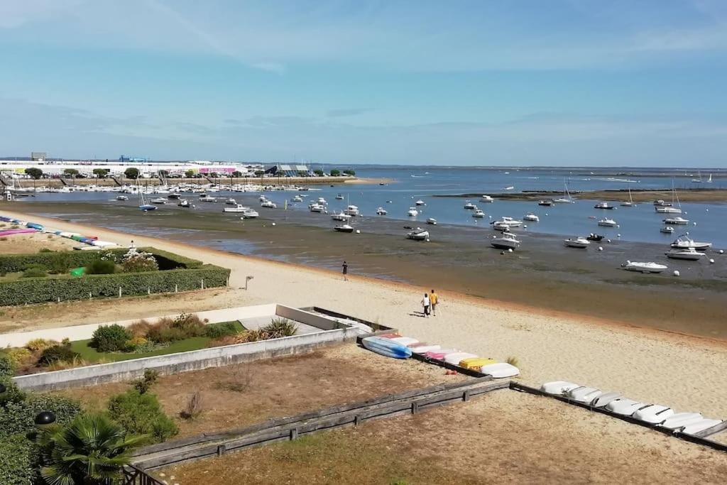 T2 1ère ligne loggia vue mer 180 ° parking Arcachon Extérieur photo