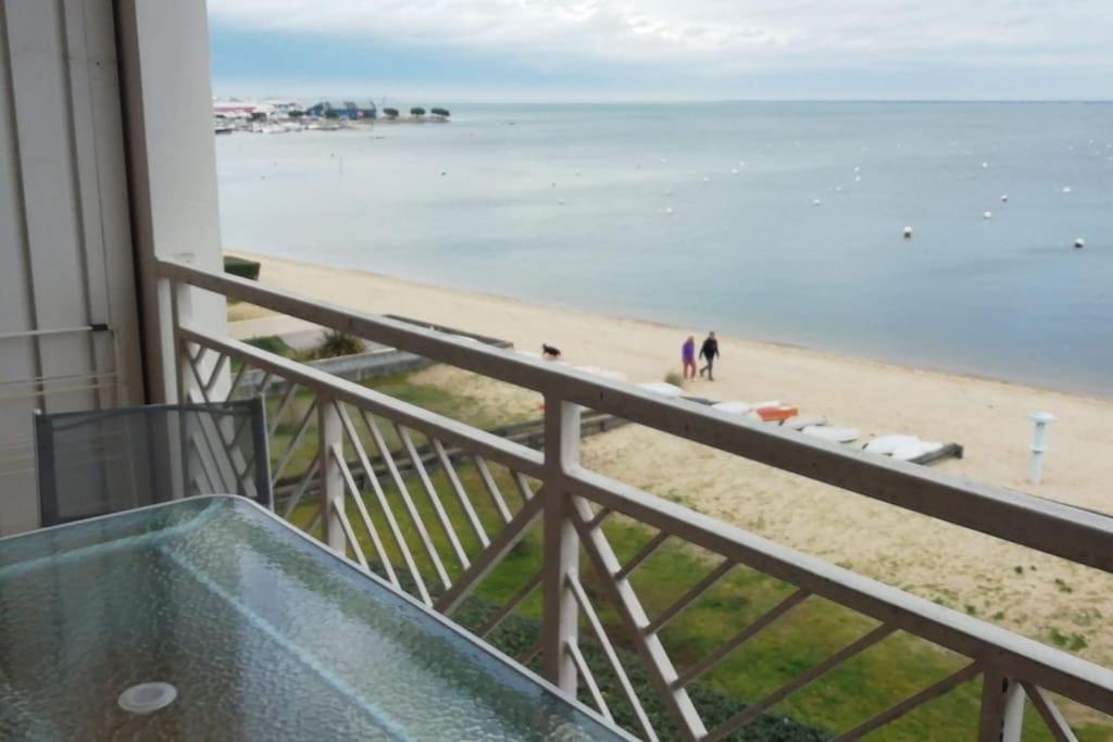 T2 1ère ligne loggia vue mer 180 ° parking Arcachon Extérieur photo